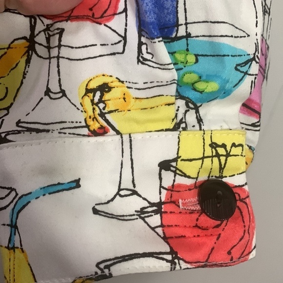 Vikki Vi button up jacket Drink theme (again!) Size 1X, May be new - Picture 4 of 8